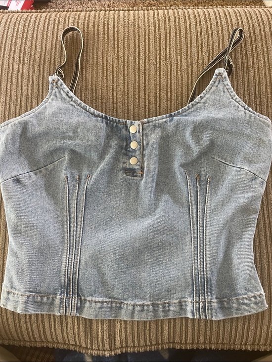 Newport News Tops - Women's Vintage Newport News Jeanology Collection Denim Tank Top Size 8